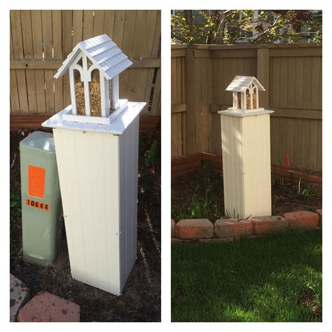 covering for green electrical box|diy utility box covers.